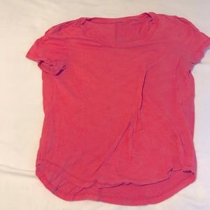 Pink Lululemon Workout T-shirt